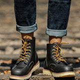 Men's Boots Work Boot Men Casual Hiking Boots Dr. Martens Boots Men's High-Top Retro Trendy Autumn and Winter