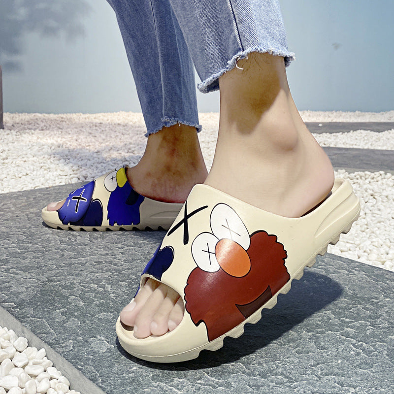 Mens Slide Summer Couples Sandals Plus Size Platform Beach Shoes