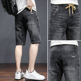 Men Jorts Denim Shorts Men's Summer Wide Loose Summer Shorts