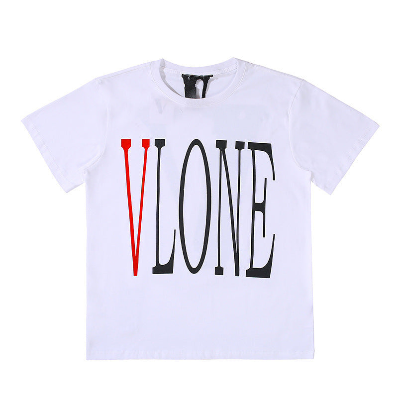 Vlone T Shirt Men'S And Women'S V Couple Wear Men'S And Women'S Round Neck Tee Short Sleeve T-Shirt