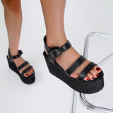Platform Heels for Women Summer Open Toe Thin Strap High Heel Chunky Heel Sandals