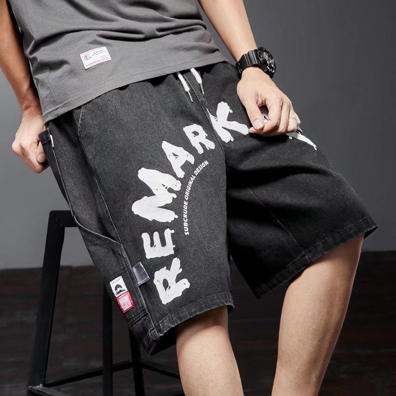 Men Jorts Summer Men's Jeans Shorts Loose Casual