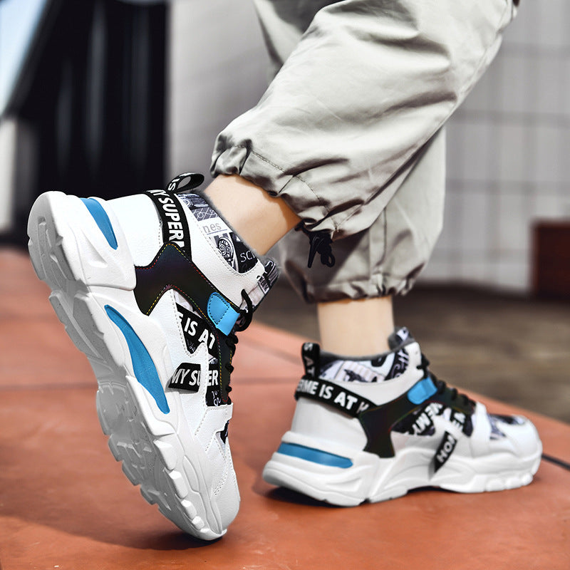 Men Sneakers Men Walking Shoes For Jogging Breathable Lightweight Shoes High-Top Men's Shoes Youth Sports Shoes Winter Casual Shoes