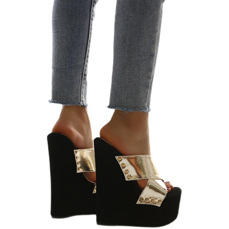 Platform Heels for Women Fashion Cross Strap Platform Open Toe Sandals