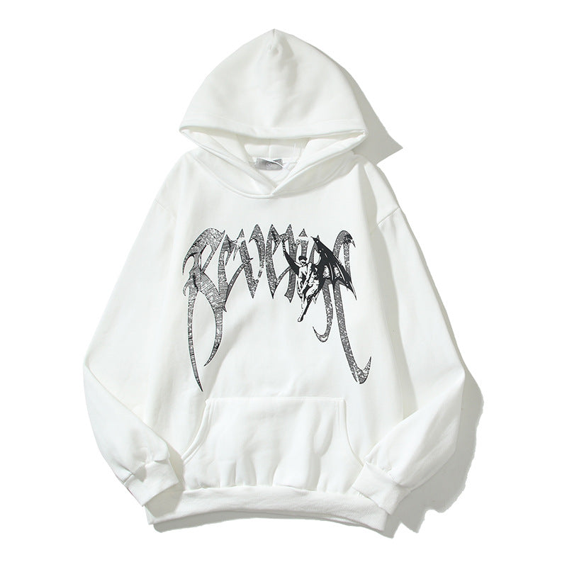 Revenge Hoodie Demon Angel Print Hoodie