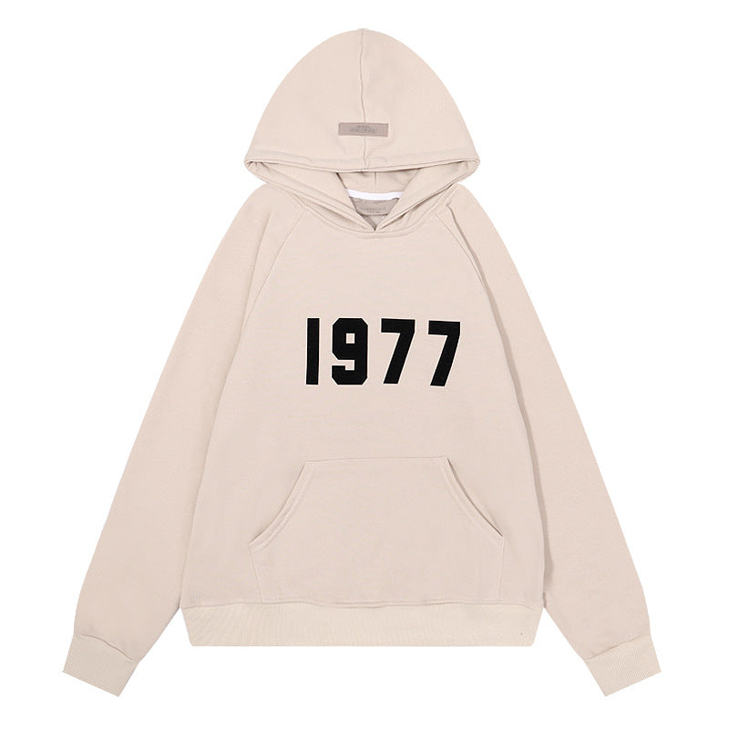 Kanye West Sunday Service Hoodie Autumn And Winter 1977 Three-Dimensional Flocked Printed Hoodie