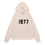 Kanye West Sunday Service Hoodie Autumn And Winter 1977 Three-Dimensional Flocked Printed Hoodie