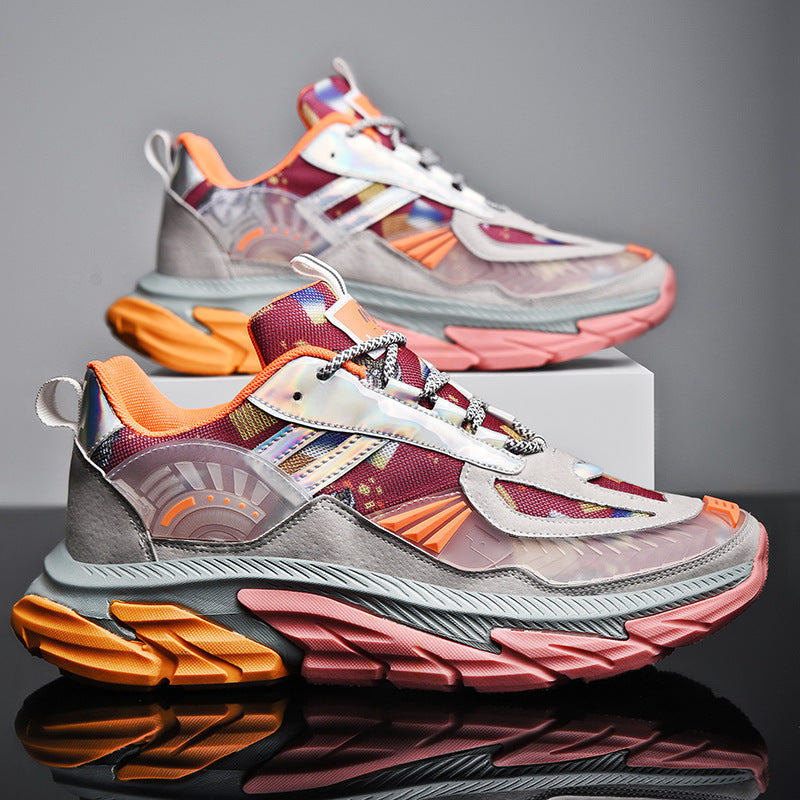 Men Basketball Shoeses Spring Platform Dad Shoes Breathable Men's Travel Shoes Leisure Sports