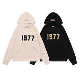 Kanye West Sunday Service Hoodie Autumn And Winter 1977 Three-Dimensional Flocked Printed Hoodie