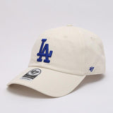 Dodgers and Yankees Baseball Cap 47brand Baseball Cap Women's Embroidered Beige Casual Hat Thin