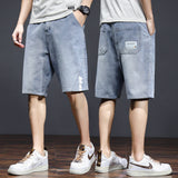 Men Jorts Denim Shorts Men's Summer Wide Loose Summer Shorts