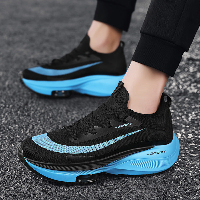 Men Basketball Shoeses Spring Air Cushion Sports Running Shoes Men's Shoes Flying Woven Couple Casual Shoes Breathable Travel Shoes Men's