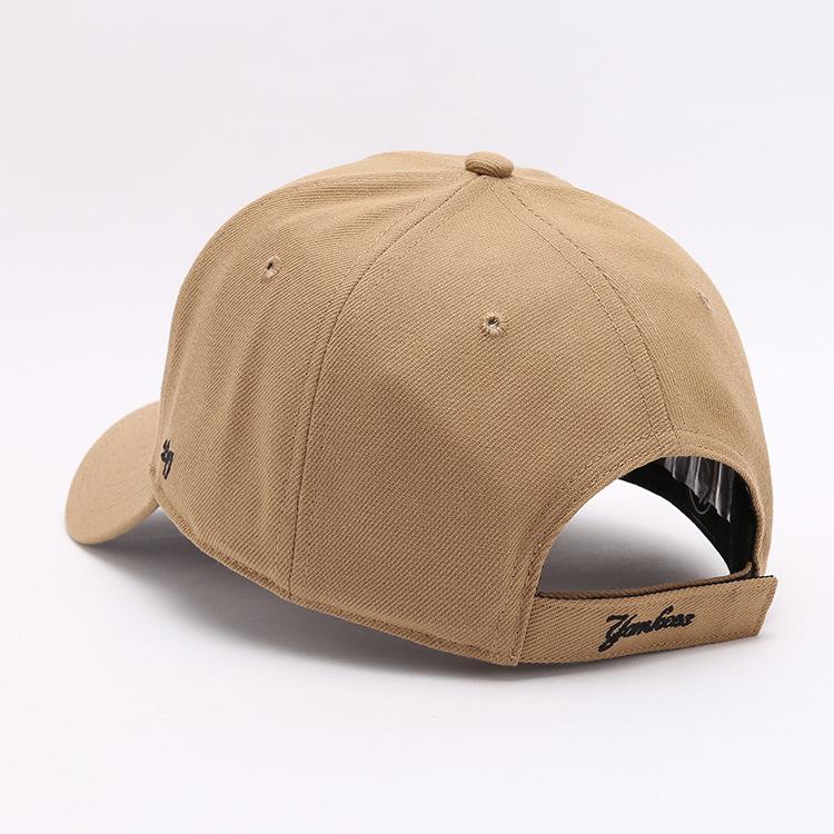 Dodgers and Yankees Baseball Cap 47brand Baseball Hat Men's Embroidered La Peaked Cap Khaki Casual Hat