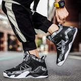 Men Basketball Shoeses High-Top Men Basketball Shoeses Men's Breathable Sneakers Solid Color Trendy Fashion Sneakers