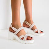 Platform Heels for Women High Heel Chunky Heel Summer Peep Toe Sandals