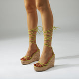 Platform Heels for Women Summer Thick-Soled Stiletto Peep Toe Sandals