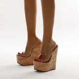 Platform Heels for Women Summer Waterproof Platform Loose Sandals