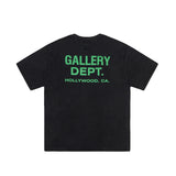 Gallery Dept T Shitrs Vintage Printed Letter Short Sleeve Loose