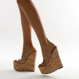 Platform Heels for Women Summer Waterproof Platform Loose Sandals