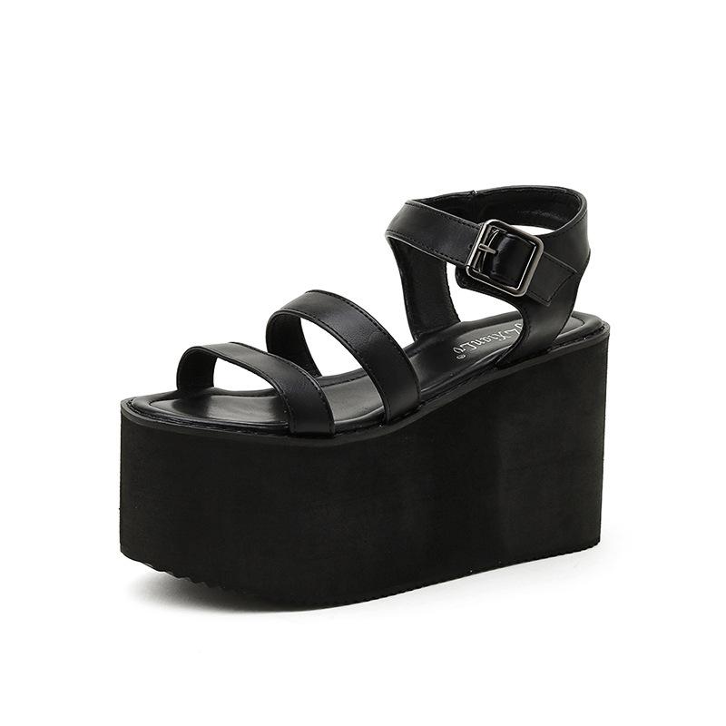 Platform Heels for Women Summer Open Toe Thin Strap High Heel Chunky Heel Sandals