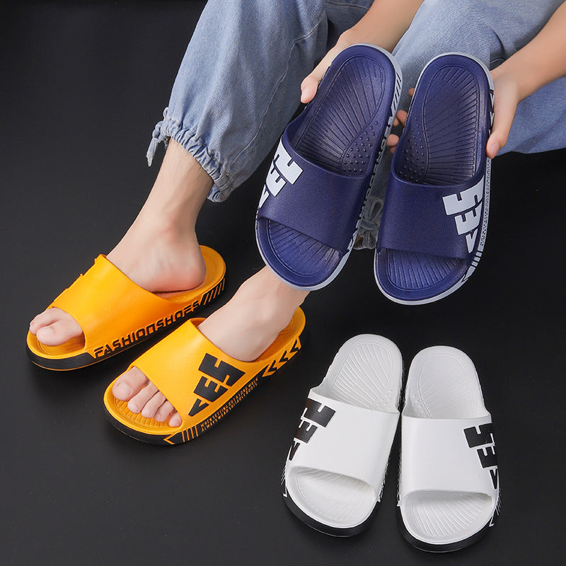Beach Slides Summer Men's Slippers Fashion Trendy Home Slippers