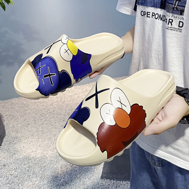 Mens Slide Summer Couples Sandals Plus Size Platform Beach Shoes