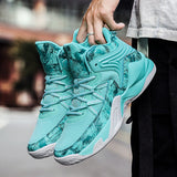 Men Basketball Shoeses High-Top Men Basketball Shoeses Men's Breathable Sneakers Solid Color Trendy Fashion Sneakers