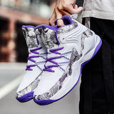Men Basketball Shoeses High-Top Men Basketball Shoeses Men's Breathable Sneakers Solid Color Trendy Fashion Sneakers