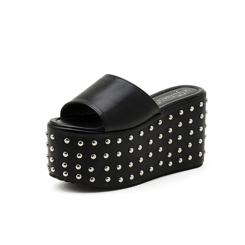 Platform Heels for Women Summer Fashion Platform Wedge Slippers Peep-Toe High-Heeled Sandals