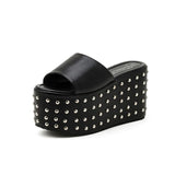 Platform Heels for Women Summer Fashion Platform Wedge Slippers Peep-Toe High-Heeled Sandals