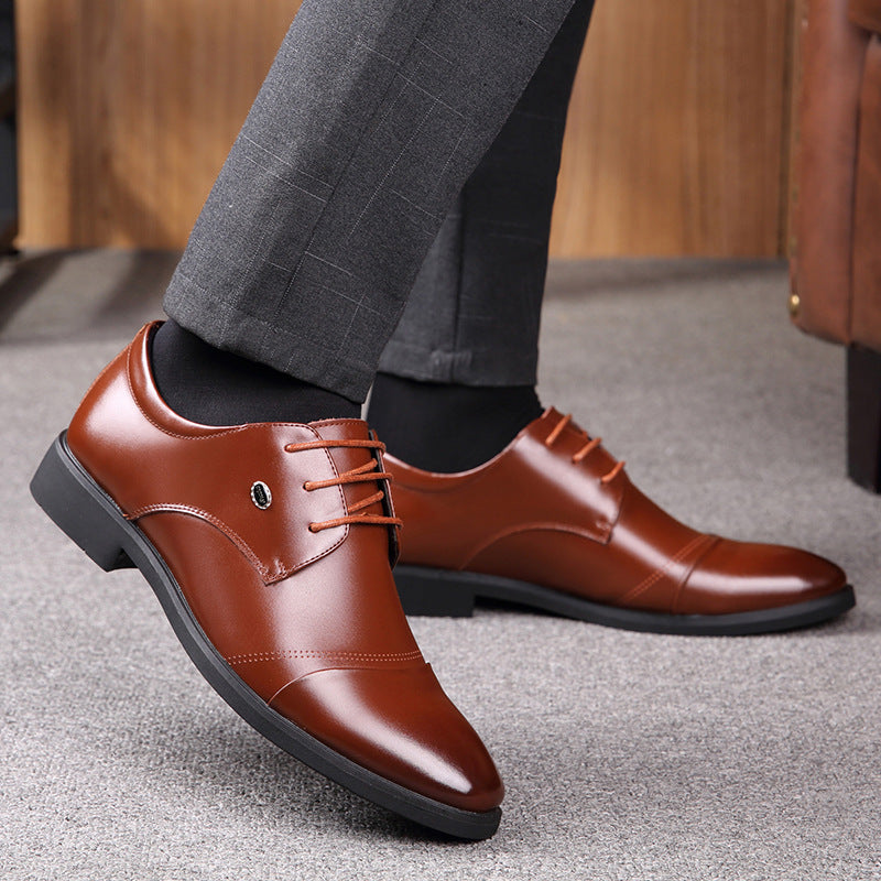 Men's Dress Shoes Classic Leather Oxfords Casual Cushioned Loafer Men's Leather Shoes Formal Wear Fashion Business Spring and Autumn