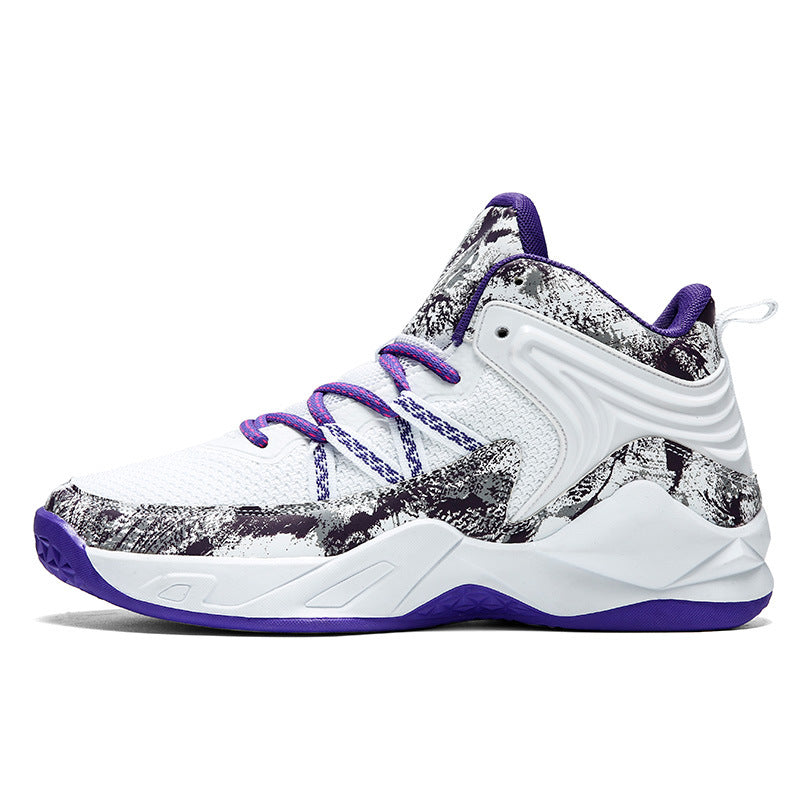 Men Basketball Shoeses High-Top Men Basketball Shoeses Men's Breathable Sneakers Solid Color Trendy Fashion Sneakers