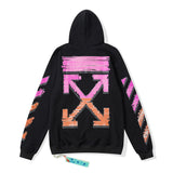 off White Hoodie Chalk Arrow Hooded Sweater Baggy Coat