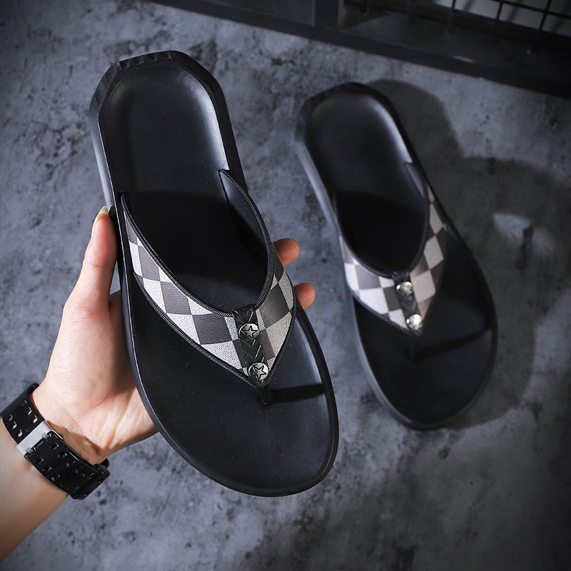 Flip Flops Summer Hong Kong Style Men's Slippers Flip Flops Outdoor Beach