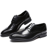 Men's Dress Shoes Classic Leather Oxfords Casual Cushioned Loafer Leather Shoes Men's Gentleman Formal Wear Business Casual
