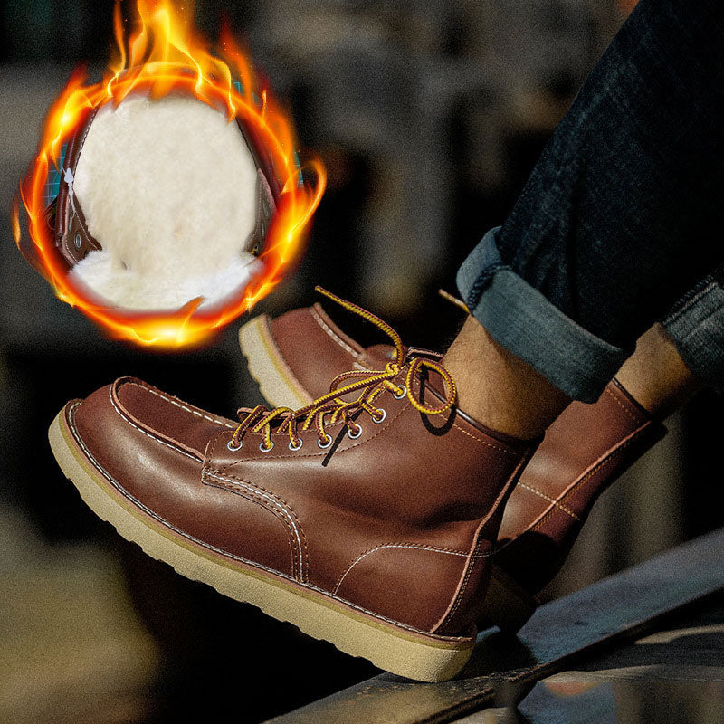 Men's Boots Work Boot Men Casual Hiking Boots Dr. Martens Boots Men's High-Top Retro Trendy Autumn and Winter