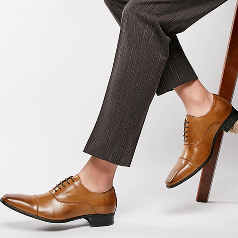 Men's Dress Shoes Classic Leather Oxfords Casual Cushioned Loafer Men's Shoes Men's Business Leather Shoes Formal Casual