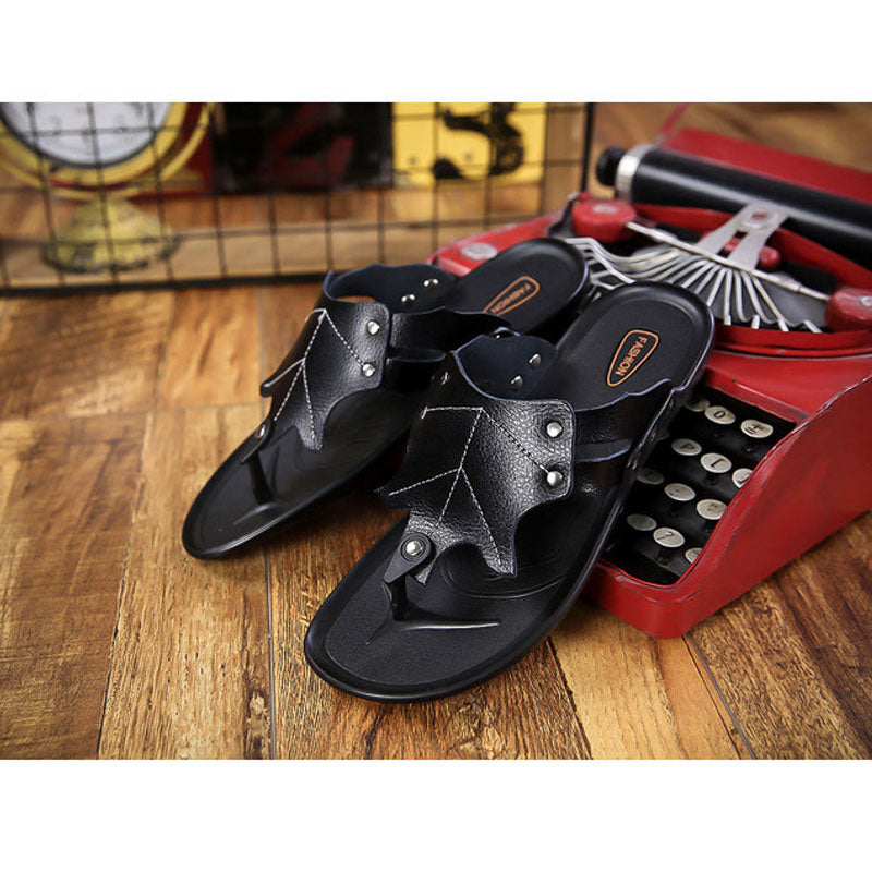 Men's Summer Men's Sandals Refreshing Breathable Flip-Flops Flat Slippers