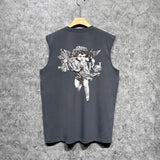 Amiri tank top angel sketch printing