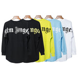 Palm Angels T Shirts Large Letter Printed Long Sleeve T-shirt Men and Women Loose