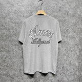Amiri t shirts letter padded printing short sleeves