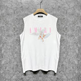 Amiri tank top pink peace dove printing