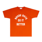 Rhude T Shirts Printed Trendy Pure Cotton