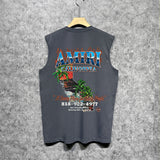 Amiri tank top flame island print