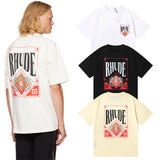 Rhude T Shirt Micro Label Letter Card Print Short Sleeve T-Shirt