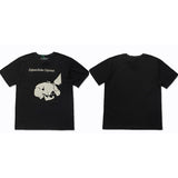 ERD T Shirts Short Sleeve Retro Slogan T-shirt Cotton