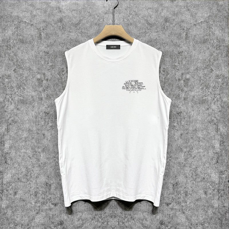 Amiri tank top letter angel ball print