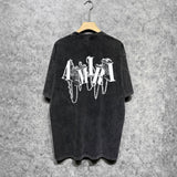 Amiri washed t-shirt chain letter short sleeves