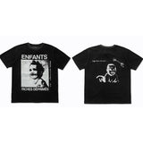 ERD T Shirts Short Sleeve Retro Slogan T-shirt Cotton