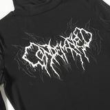 Unisex long-sleeved shirt high collar dark gridsprinting